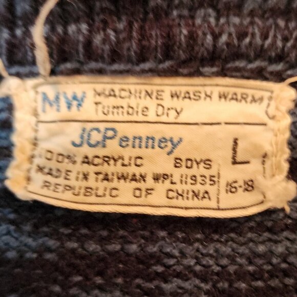 Vintage button down Acrylic Cardigan size boy's large or women's small/medium - Picture 6 of 6